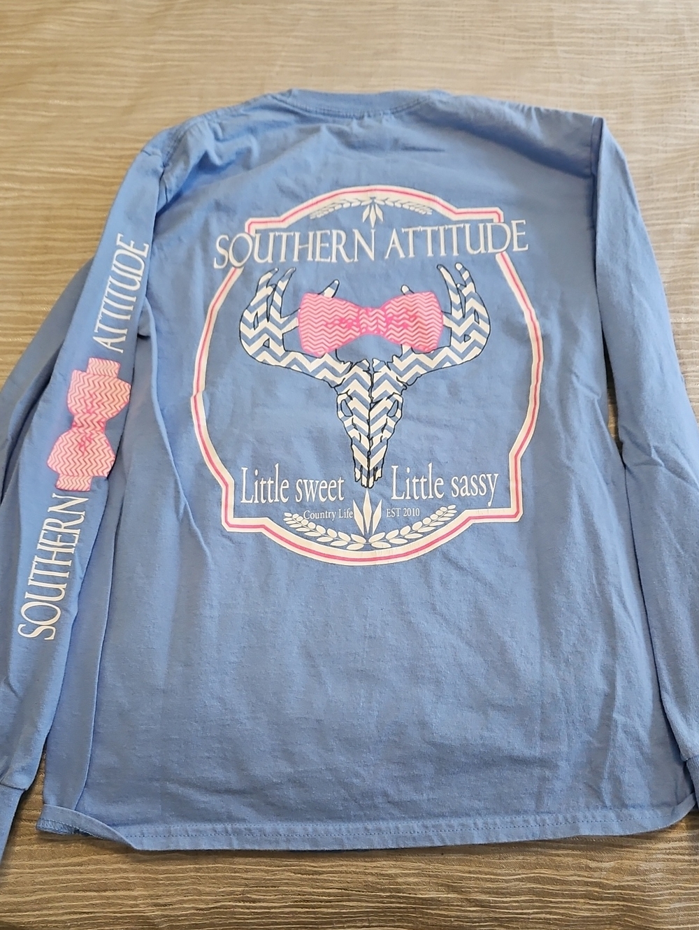 Southern Attitude chevron deer skull graphic